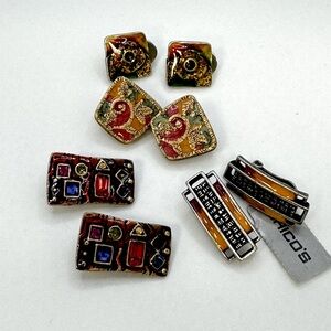 4 pairs of vintage Chico’s clip on earrings
